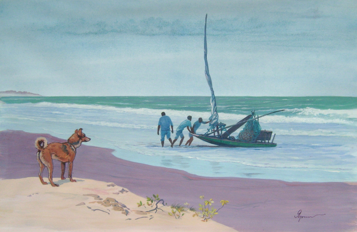 Жангада уходит в море