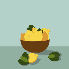 Корзина с лимонами