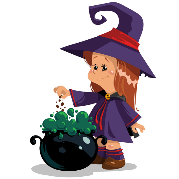 Ведьма варит зелье