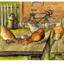 Иллюстрация к рассказу Кот-ворюга Паустовского К.Г.