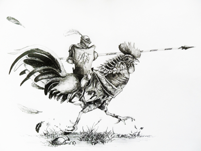 Рыцарь на петухе