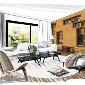 Интерьерный скетчинг