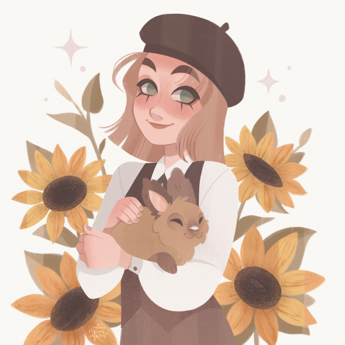 Подсолнухи | Иллюстрация на заказ