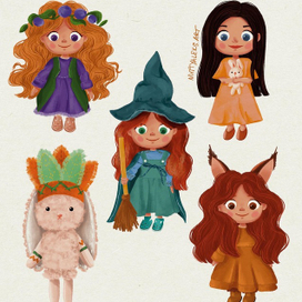 Стикеры-персонажи для магазина игрушек