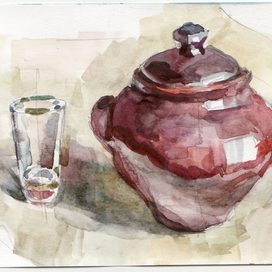 Горшок и стакан (этюд)
