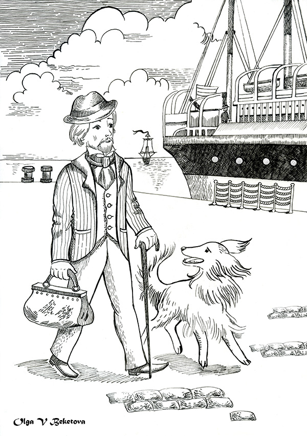 Иллюстрация к рассказу И. Шмелева "Мой Марс"