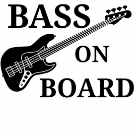 Auto sticker "bass on board"