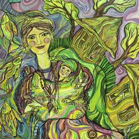 На берегу...