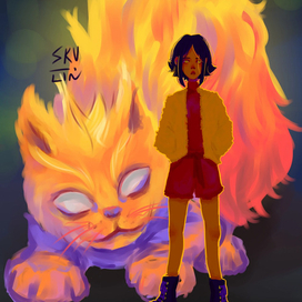 Fire Cat pet