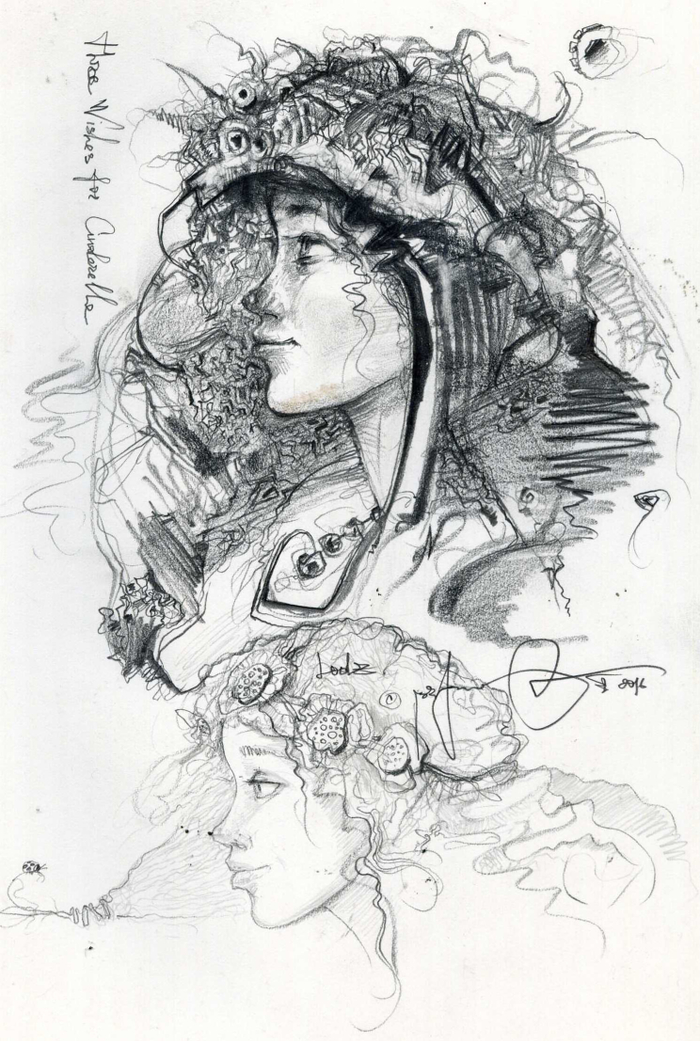 illustration Sketch. "Snow White and the Seven Dwarfs" 