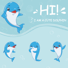 Sticker pack " Милашка Дельфин"
