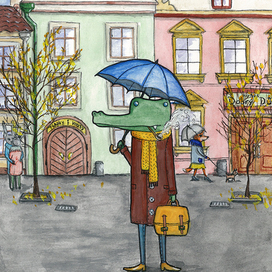 Крокодил Петр в Праге