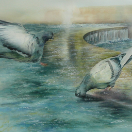 "В фонтане у библиотеки"