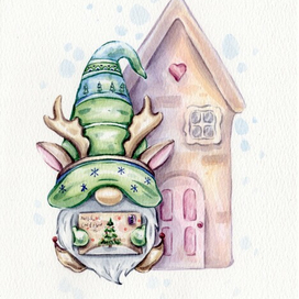 Гномик с письмом Санте