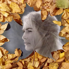 Мои рисунки на листьях