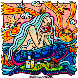 «Русалка» — принт для футболки PROFMAX