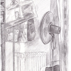 рисунок интерьера