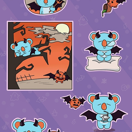 Стикеры Хэллоуин