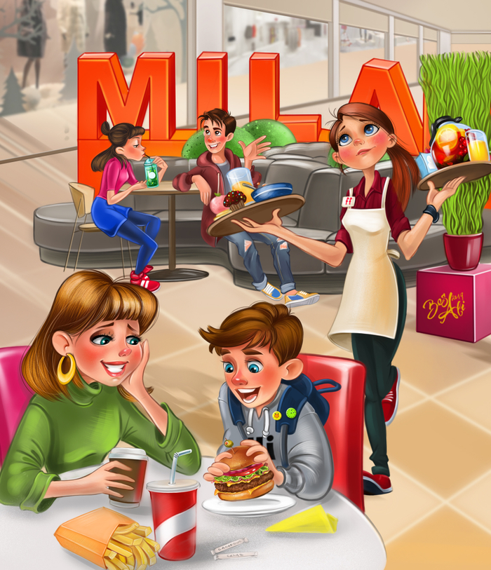 Иллюстрация для календаря ТЦ.