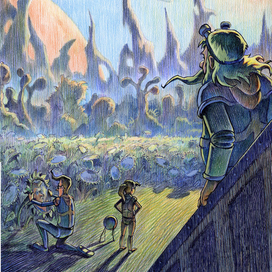 По мотивам Кира Булычева _ поляна с зеркалами