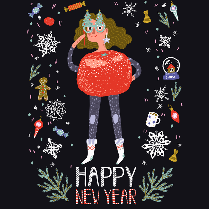 Новый год. Мама-мандарин