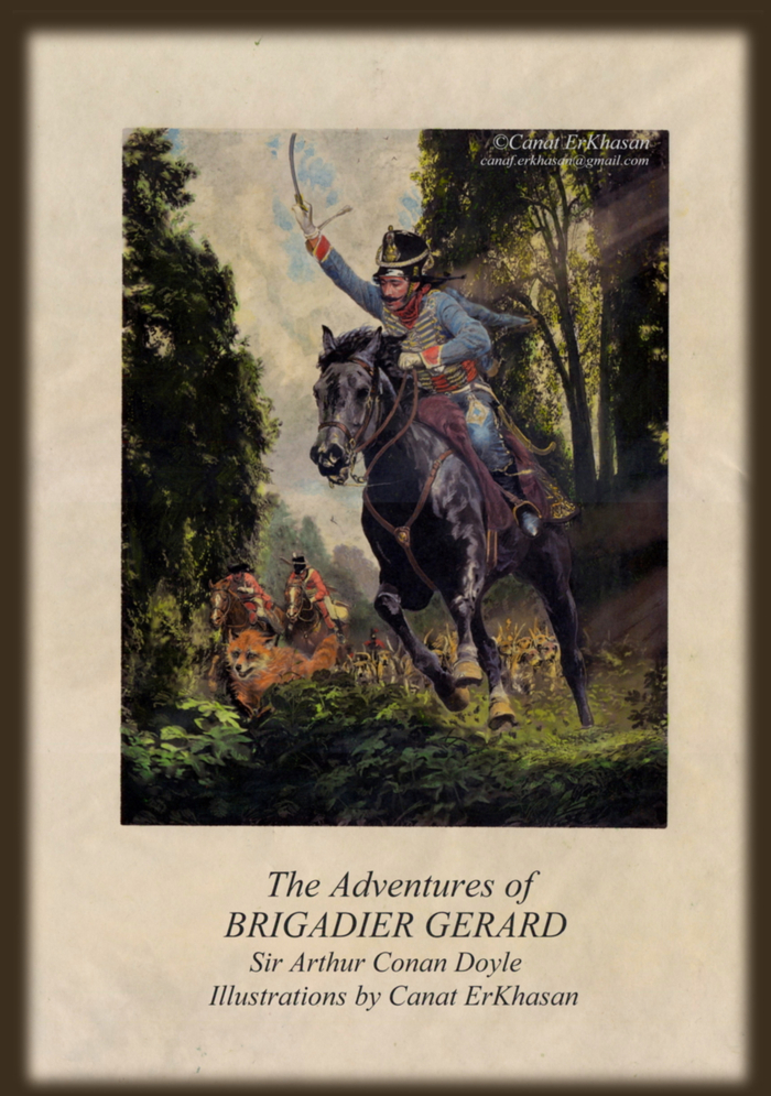 Иллюстрация к книге "Приключения бригадира Жерара" Артур Конан Дойл.