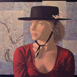 девушка в испанской шляпе