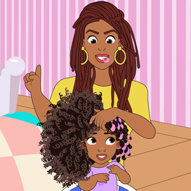 Иллюстрация к детской книге Gina’s Hair