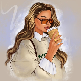 Девушка с кофе