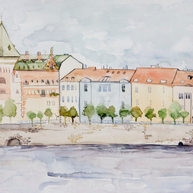 Prague. Vltava river