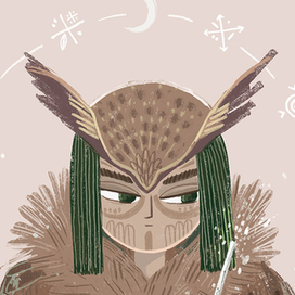 Филин Вождь с волшебной палочкой