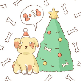 Новогодний пёсик