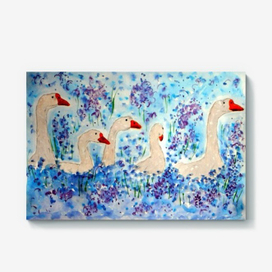 Гуси в лаванде