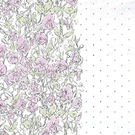 "Душистый горошек" принт для скрап-бумаги Mr.Painter