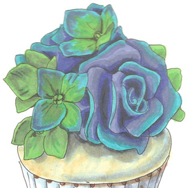 Капкейк Гортензии