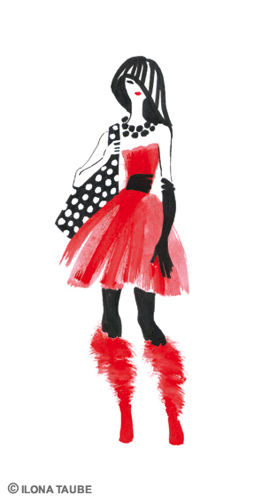 Красный черный белый горошек 4