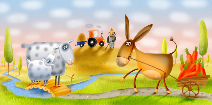 про ослика-трудоголика