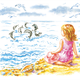 Девочка и дельфины