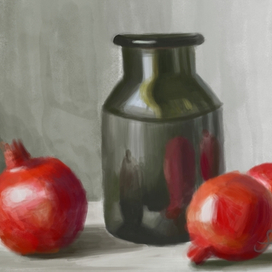 Натюрморт с гранатами