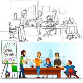 Business concept - sketch/vector