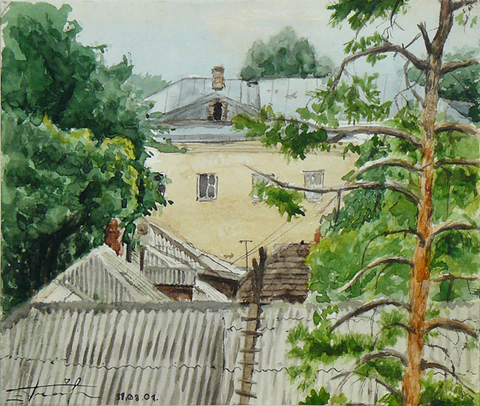 Провинциальные крыши на рассвете