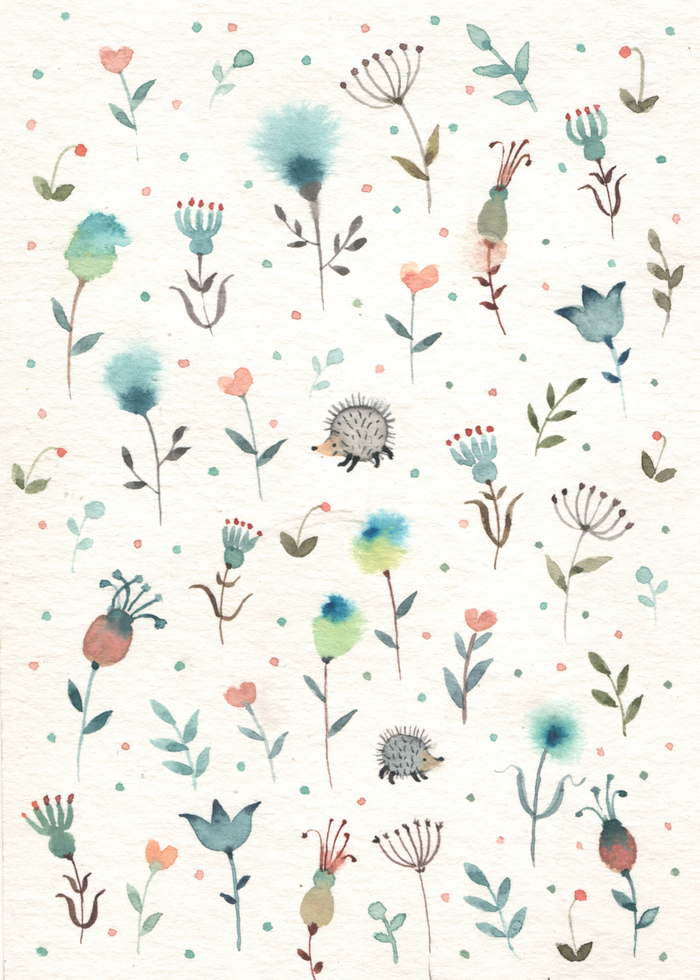 Ежики на полянке