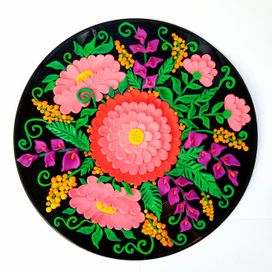 Цветы на пластинке 