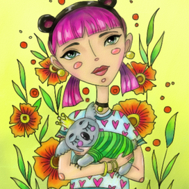 Девочка с коалой