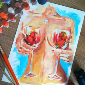 "Бокалы клубники"