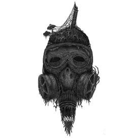 Череп в противогазе.