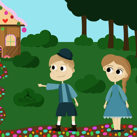 Гензель и Гретель, иллюстрация к сказке