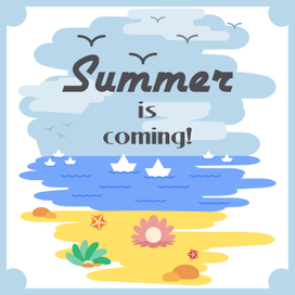 Summer is coming! Flat design