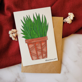 Цветок в горшке