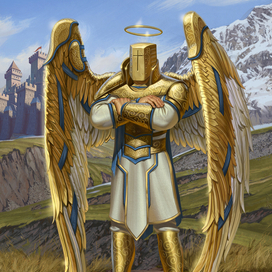 Крылатый рыцарь в золотой броне